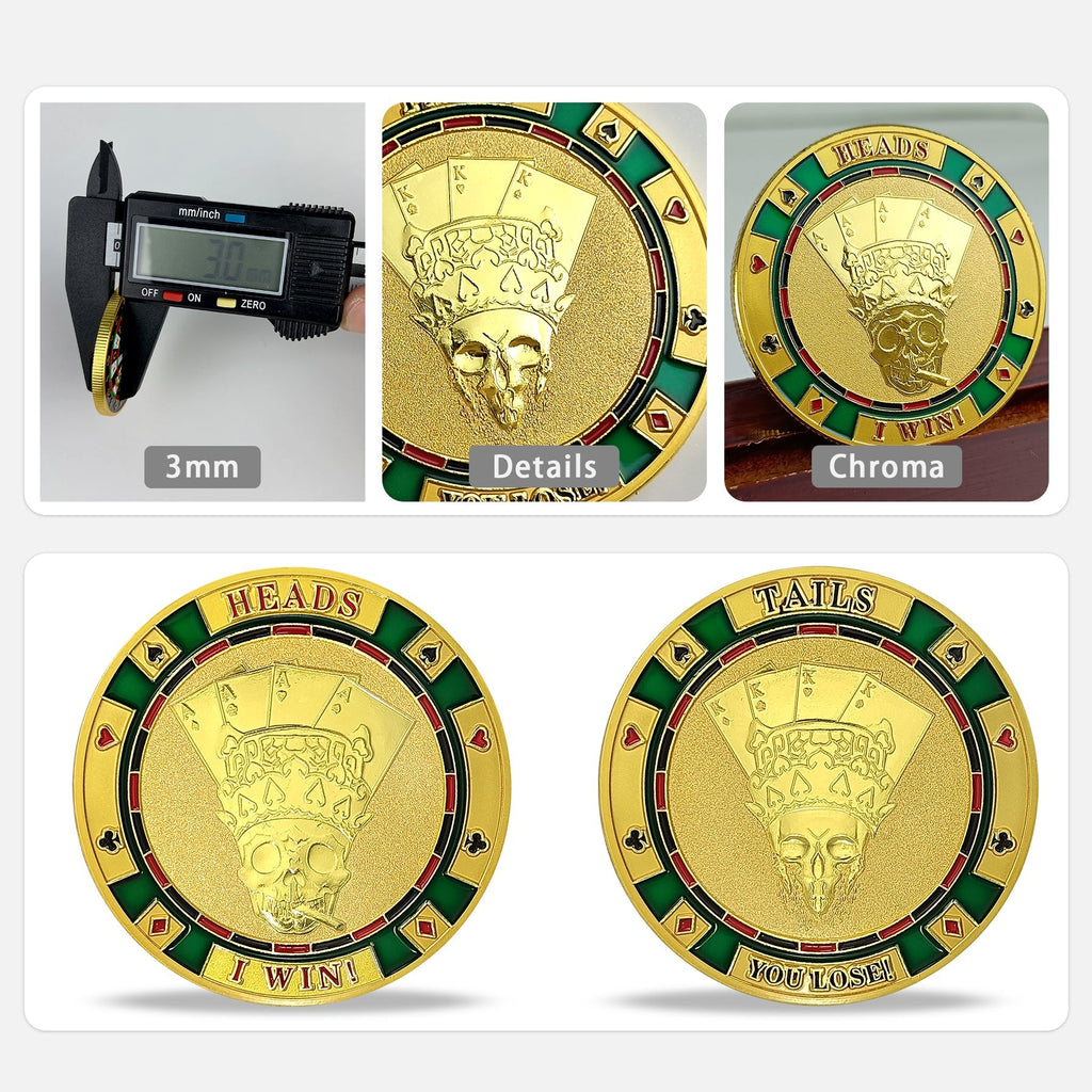 Win or Lose Poker Skull Challenge Coin mysite