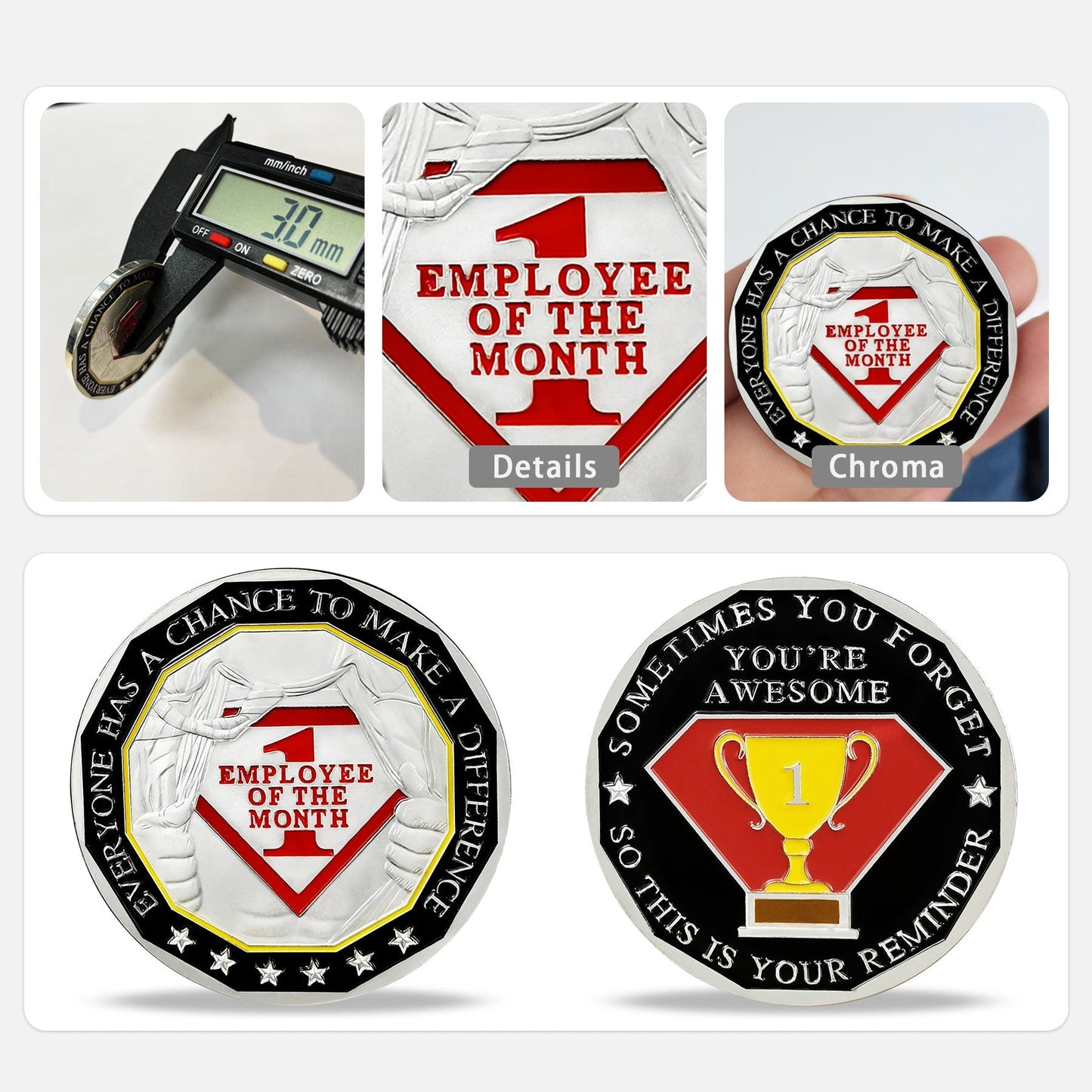 Encouragement Challenge Coin-employee Appreciation Gifts Inspirational Thank You Coin for Students and Cowokers-Star of the Month mysite