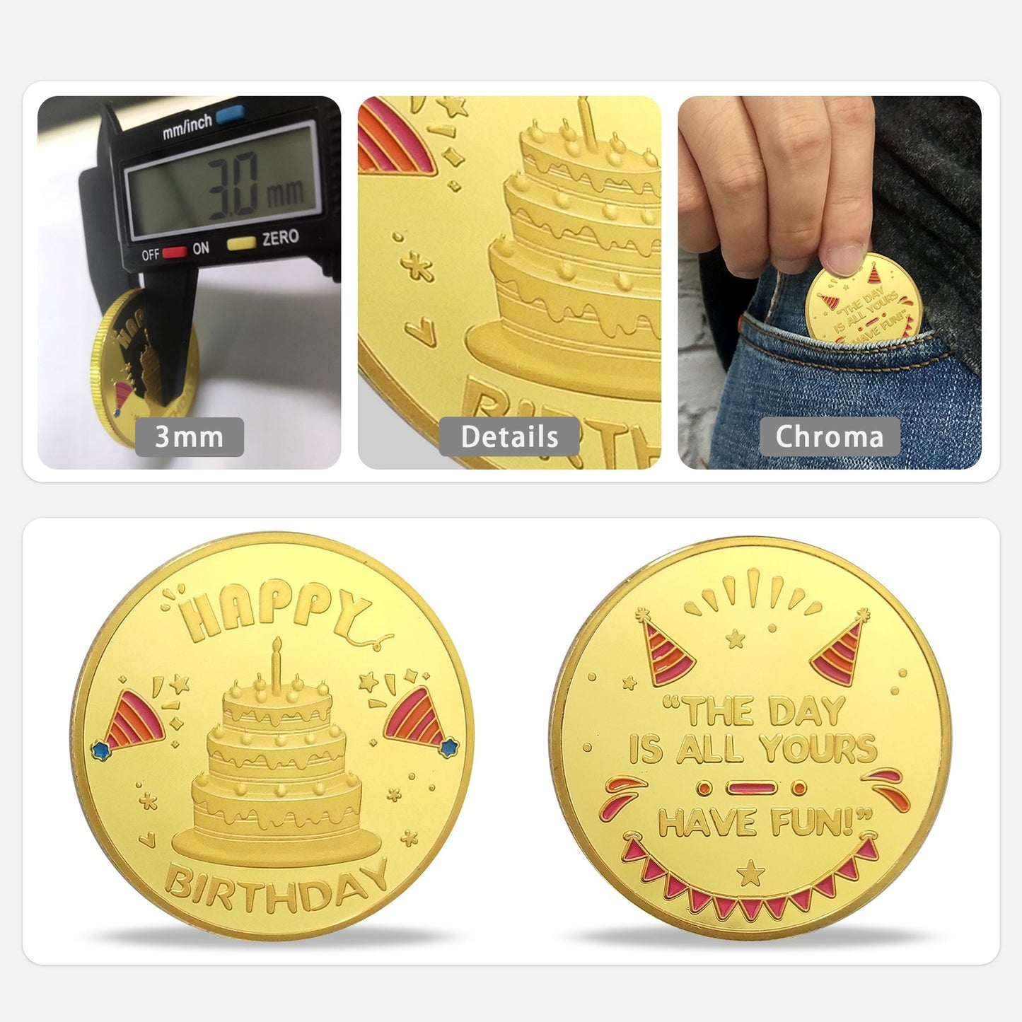 Happy Birthday Coin -Laughing and crying cake mysite