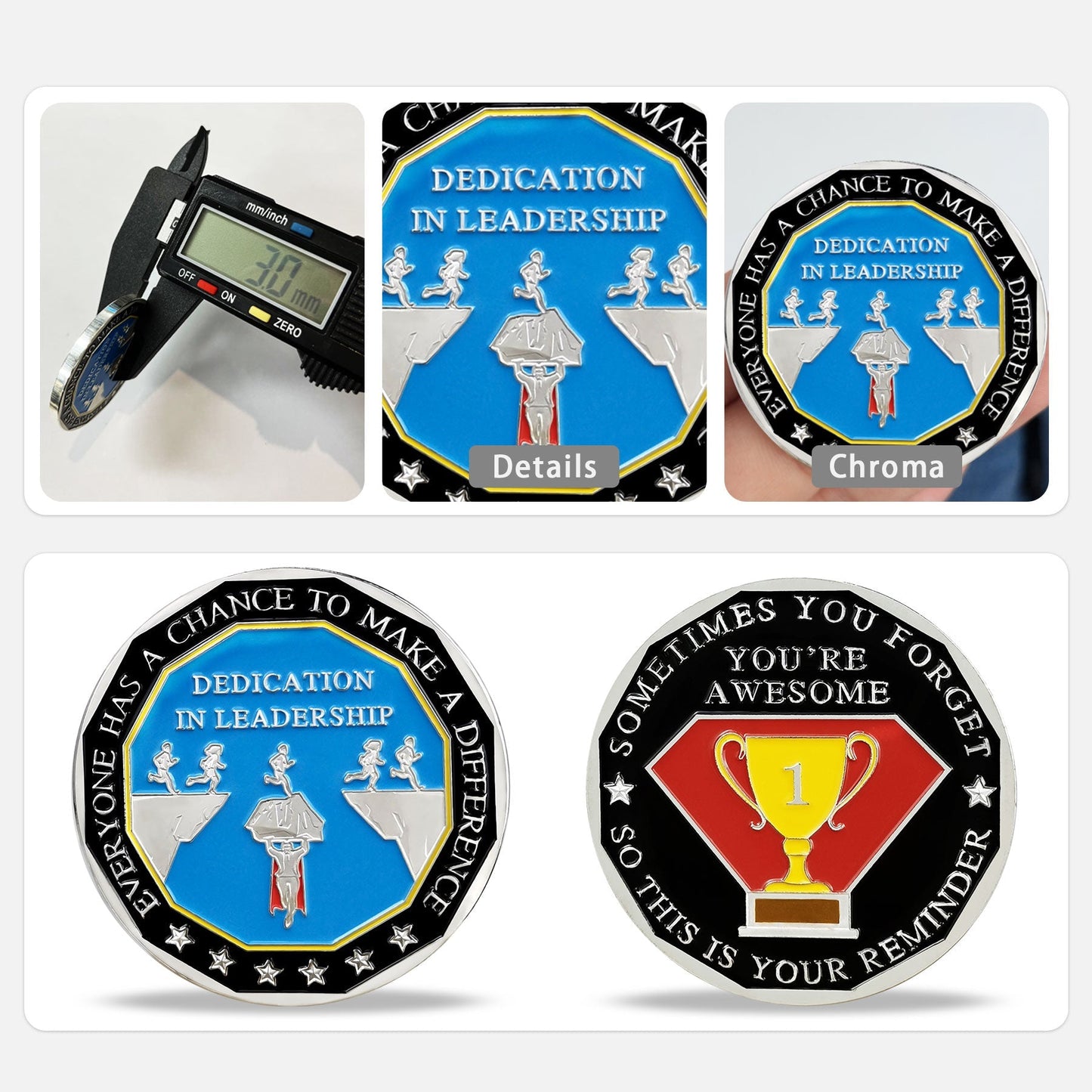 Encouragement Challenge Coin-Employee Appreciation Gifts Inspirational Thank You Coin for Students and Cowokers-Dedication in Leadership mysite
