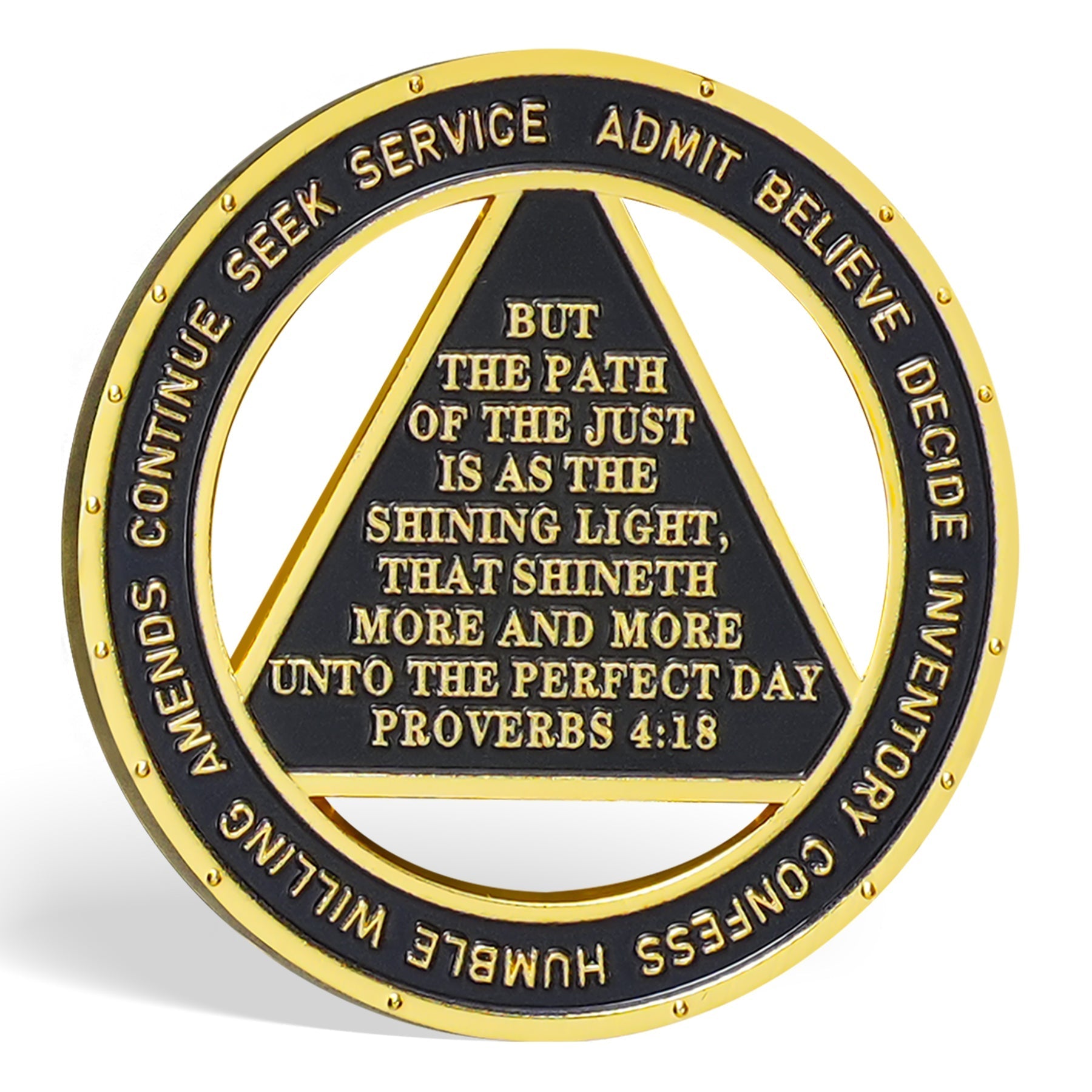 Personalized Hollowed-Out Iridescent Glass Rainbow Sobriety Coin mysite