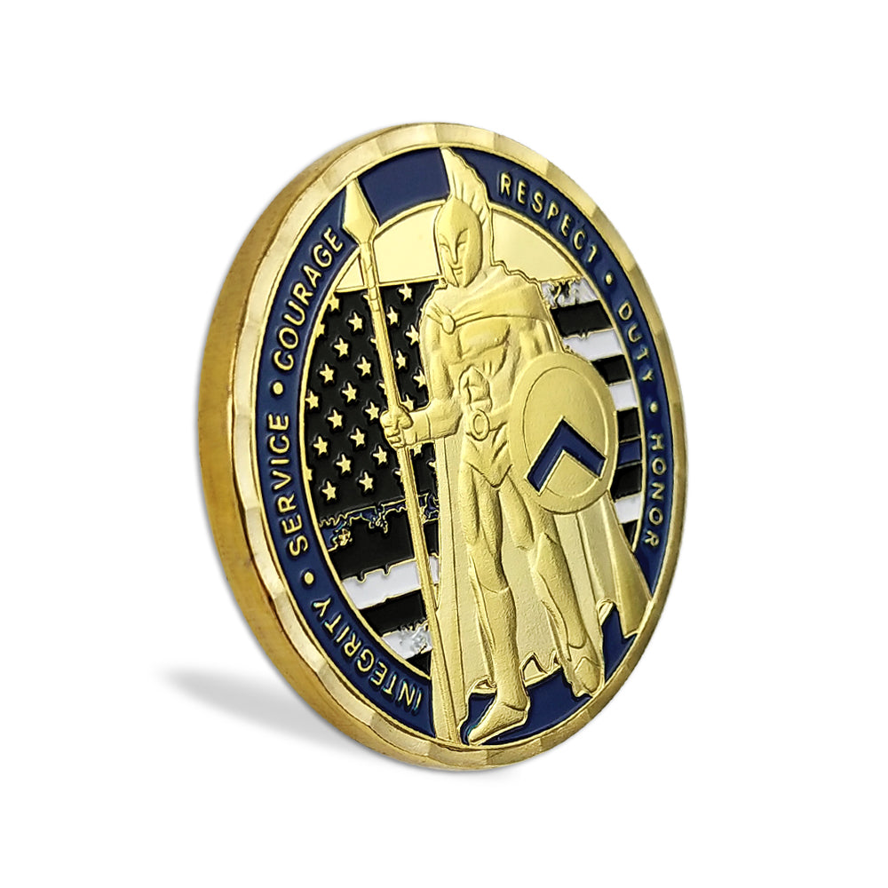 5 Pcs Thin Blue Line Police Challenge Coin Gift Set mysite