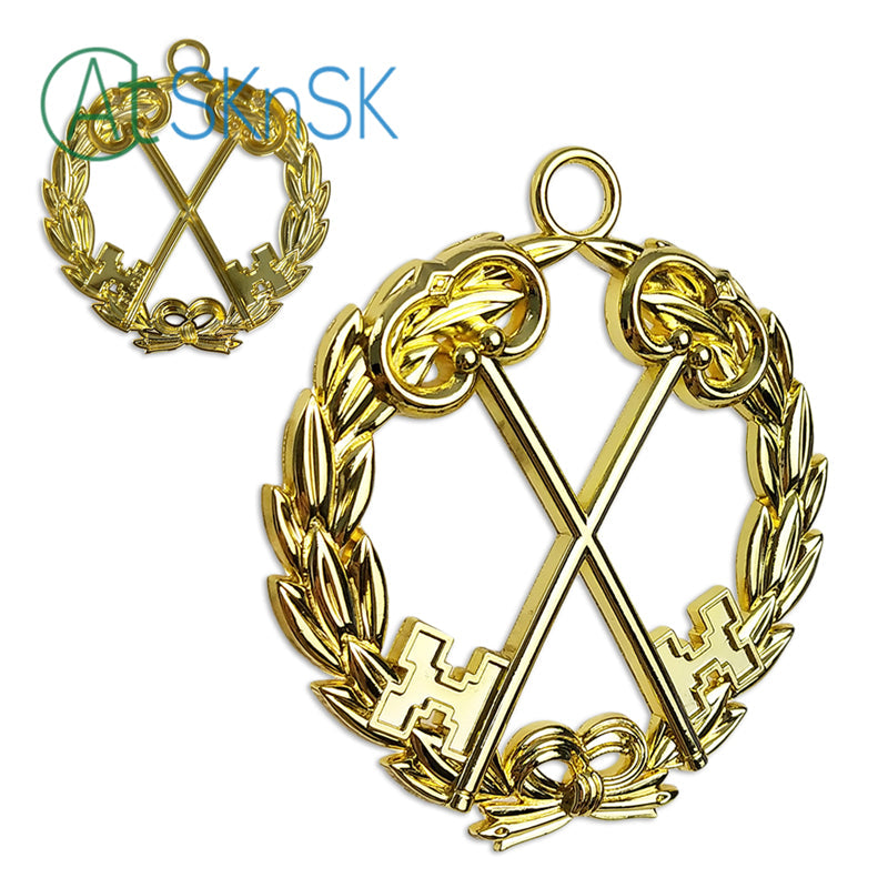 Masonic Treasurer Gold Jewel Pendant the Cross Vault Keys mysite