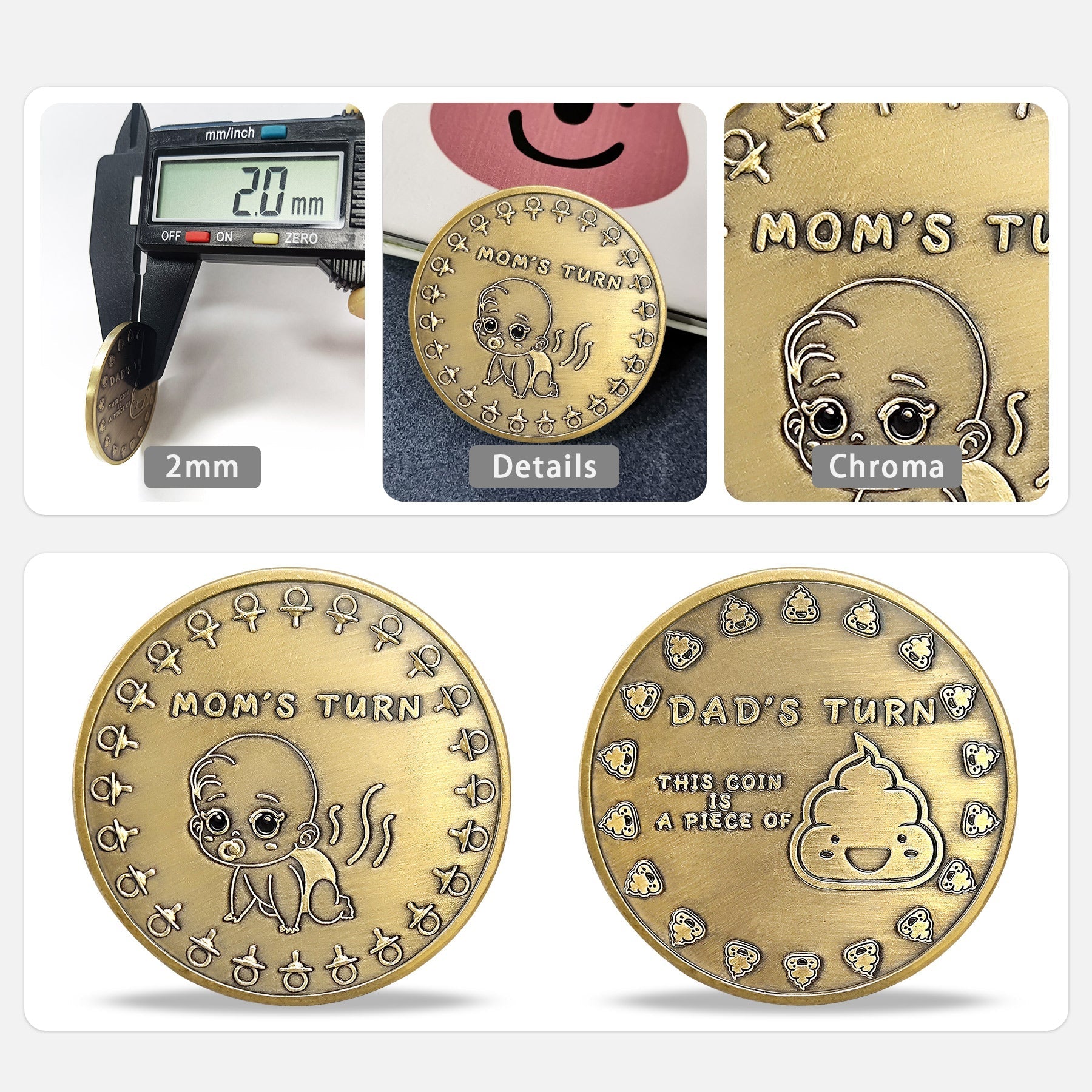 New Parents Decision Coin Mom's Turn Vs Dad's Turn Flip Coin mysite