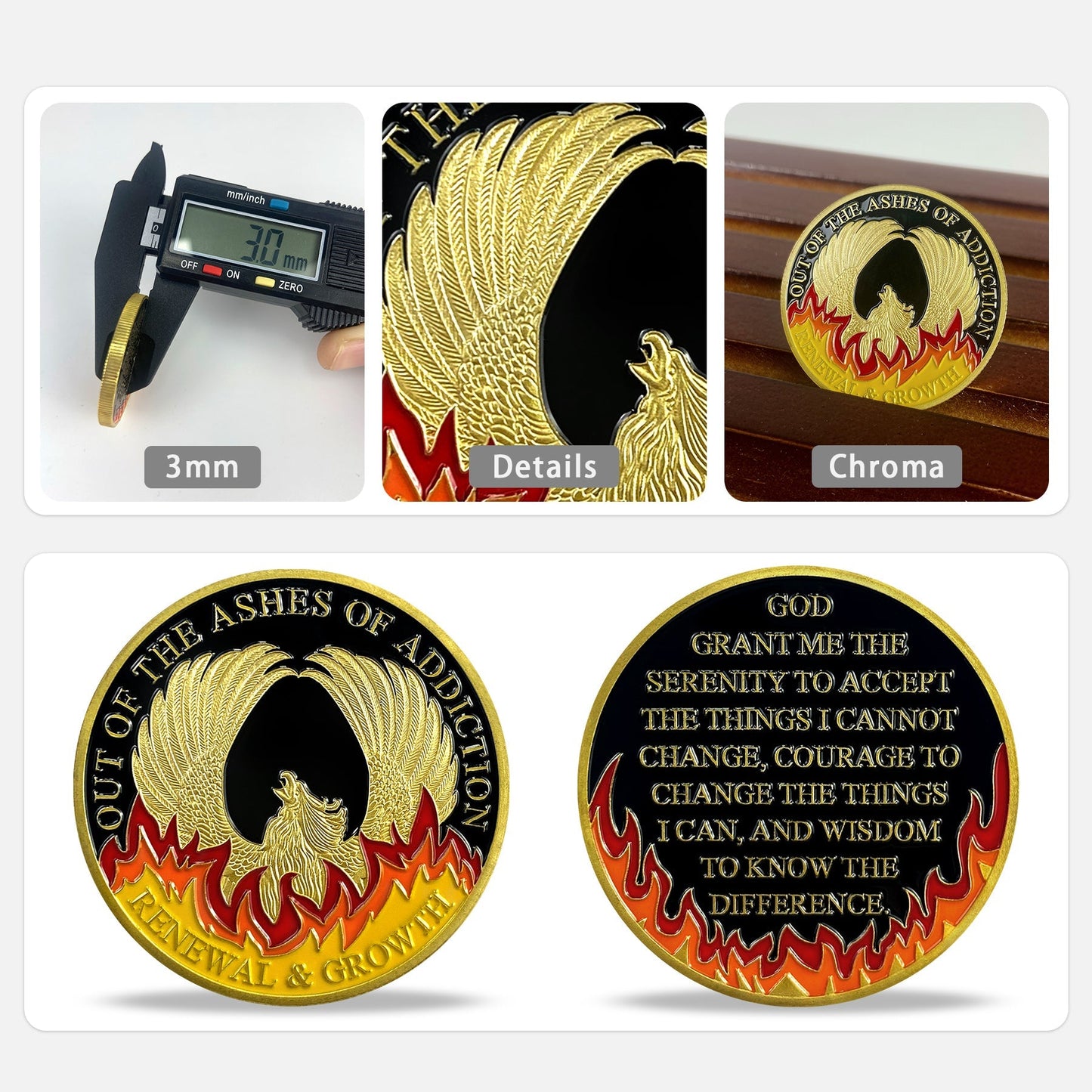 Reborn Phoenix Inspiring Challenge Coin Gift Home Furnishing Coin mysite