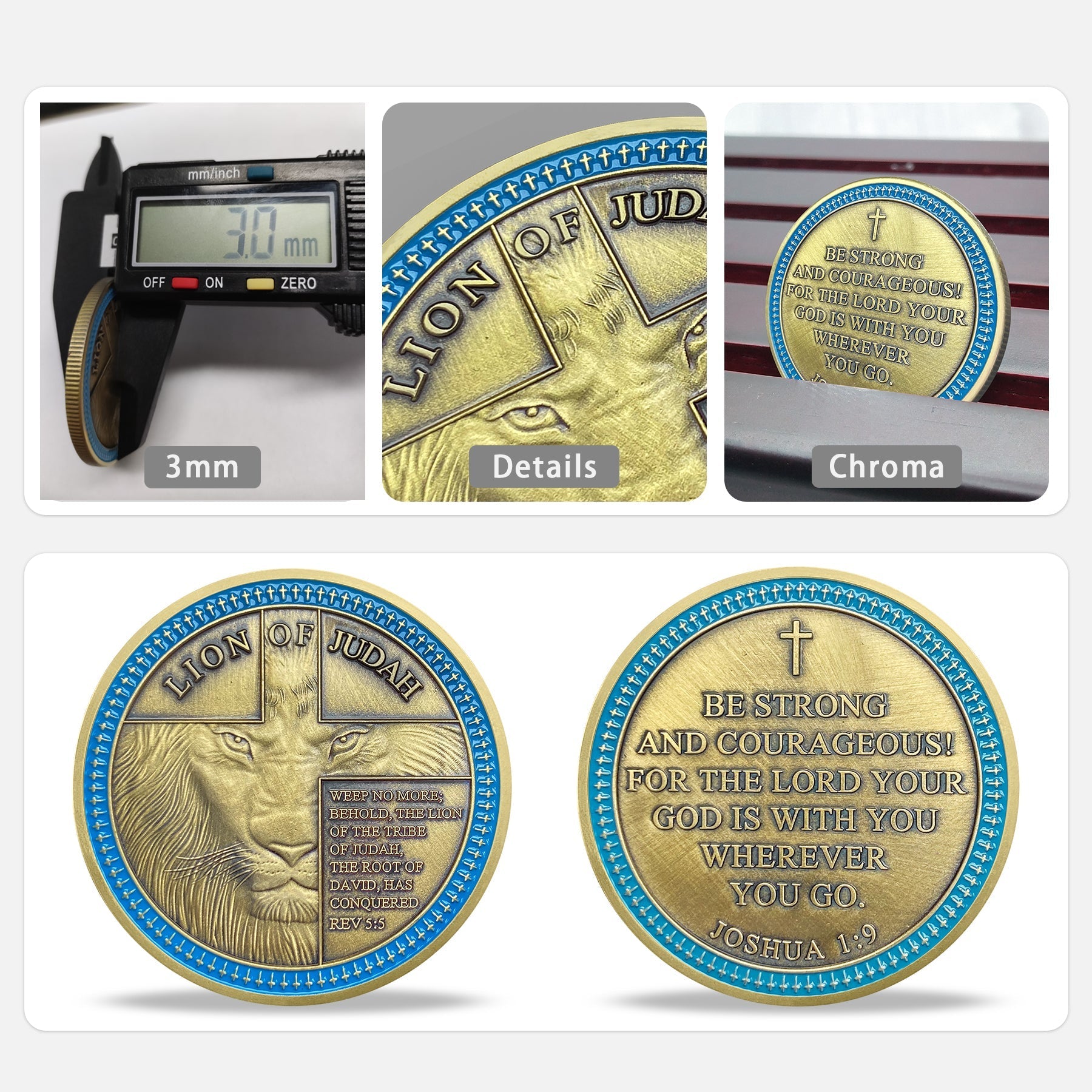 Lion of Judah Crosses Challenge Coin mysite