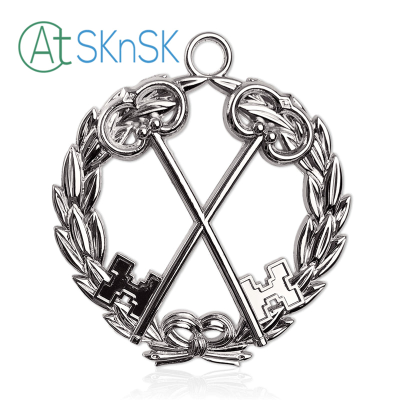 Masonic Treasurer Sliver Jewel Pendant the Cross Vault Keys mysite