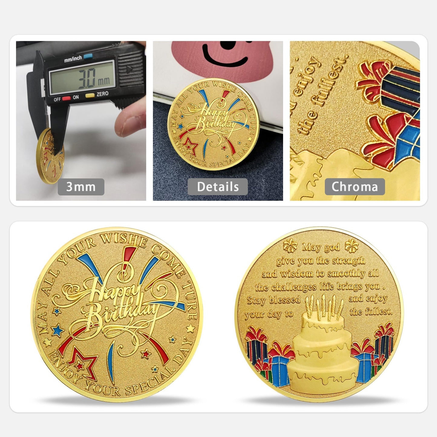 Happy Birthday Coin, Christian Birthday Gifts for Friends for Siblings, Grandson or Granddaughter, Boys & Girls, The girl scatters the flowers mysite