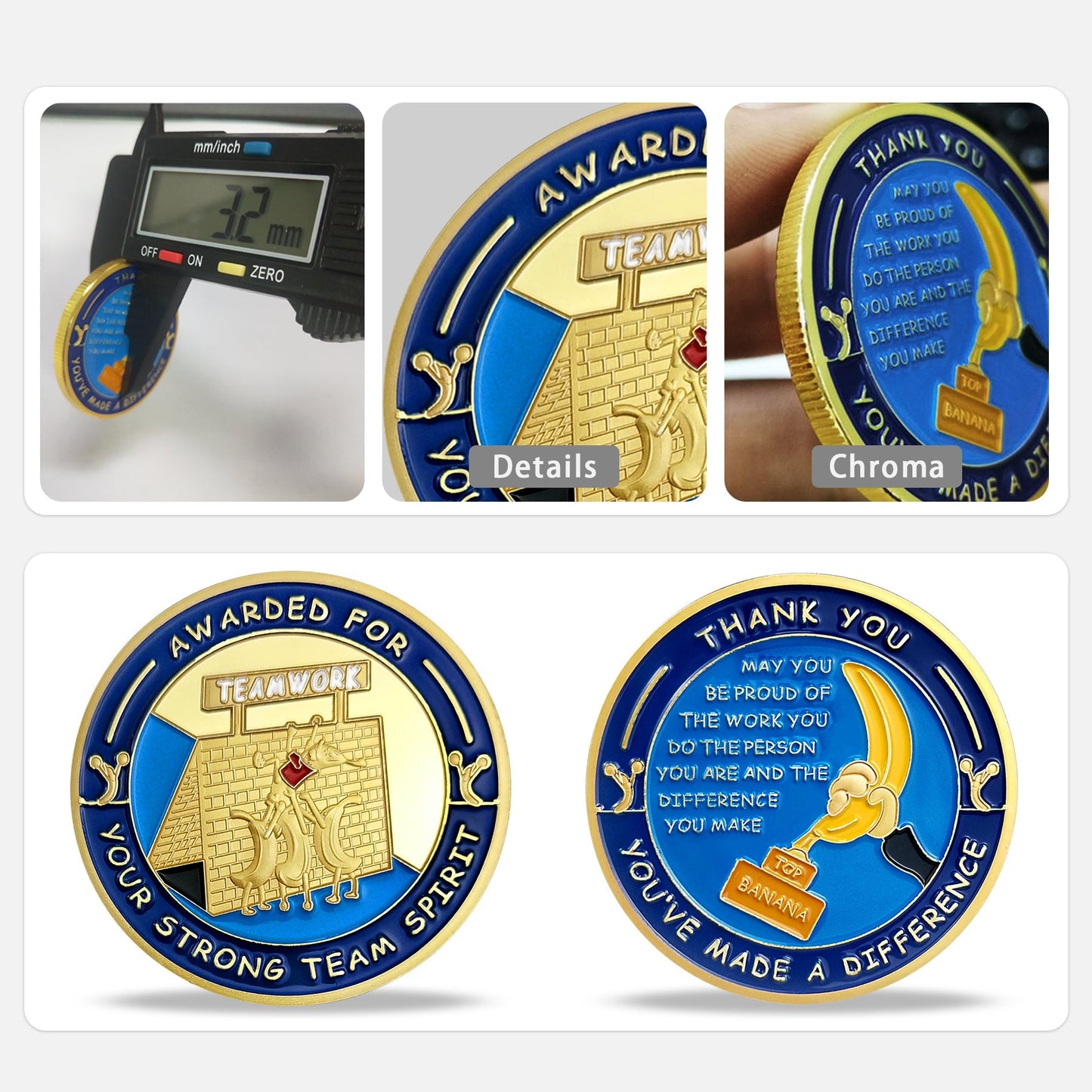 Encouragement Challenge Coin-Employee Appreciation Gifts Inspirational Thank You Coin for Students and Cowokers-Team Work mysite