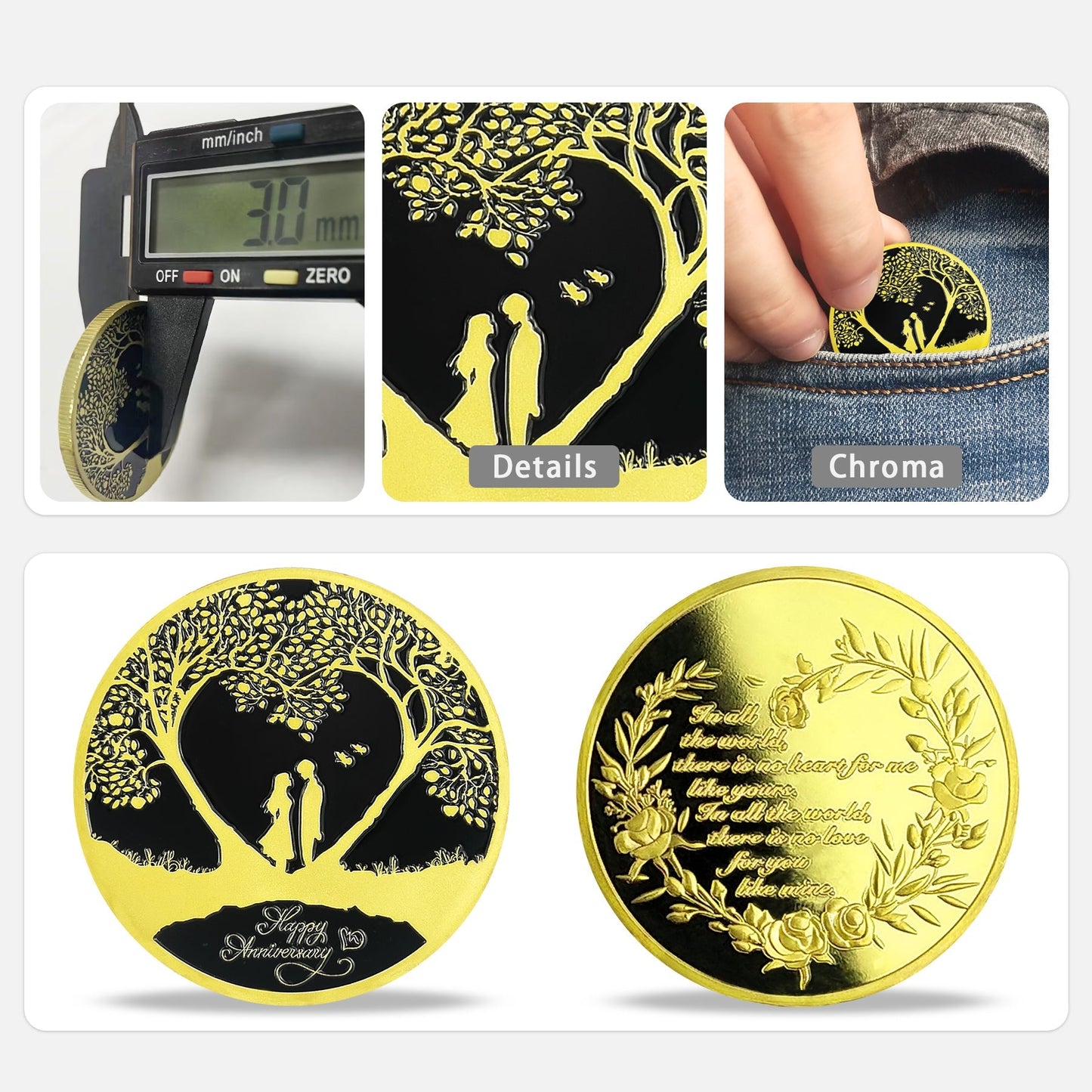 Love Tree-Shaped Wedding Commemorative Coin Anniversary Gift mysite