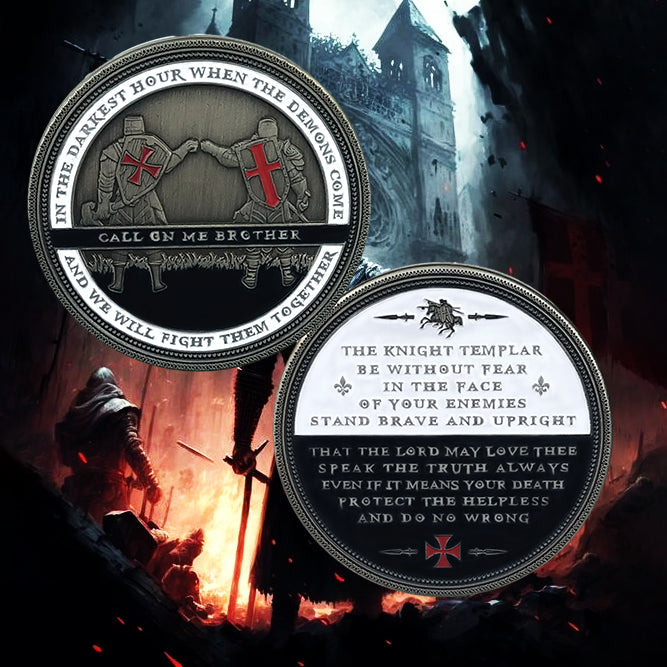 Knights Templar Brotherhood Challenge Coin Brofist Life Faith Token mysite
