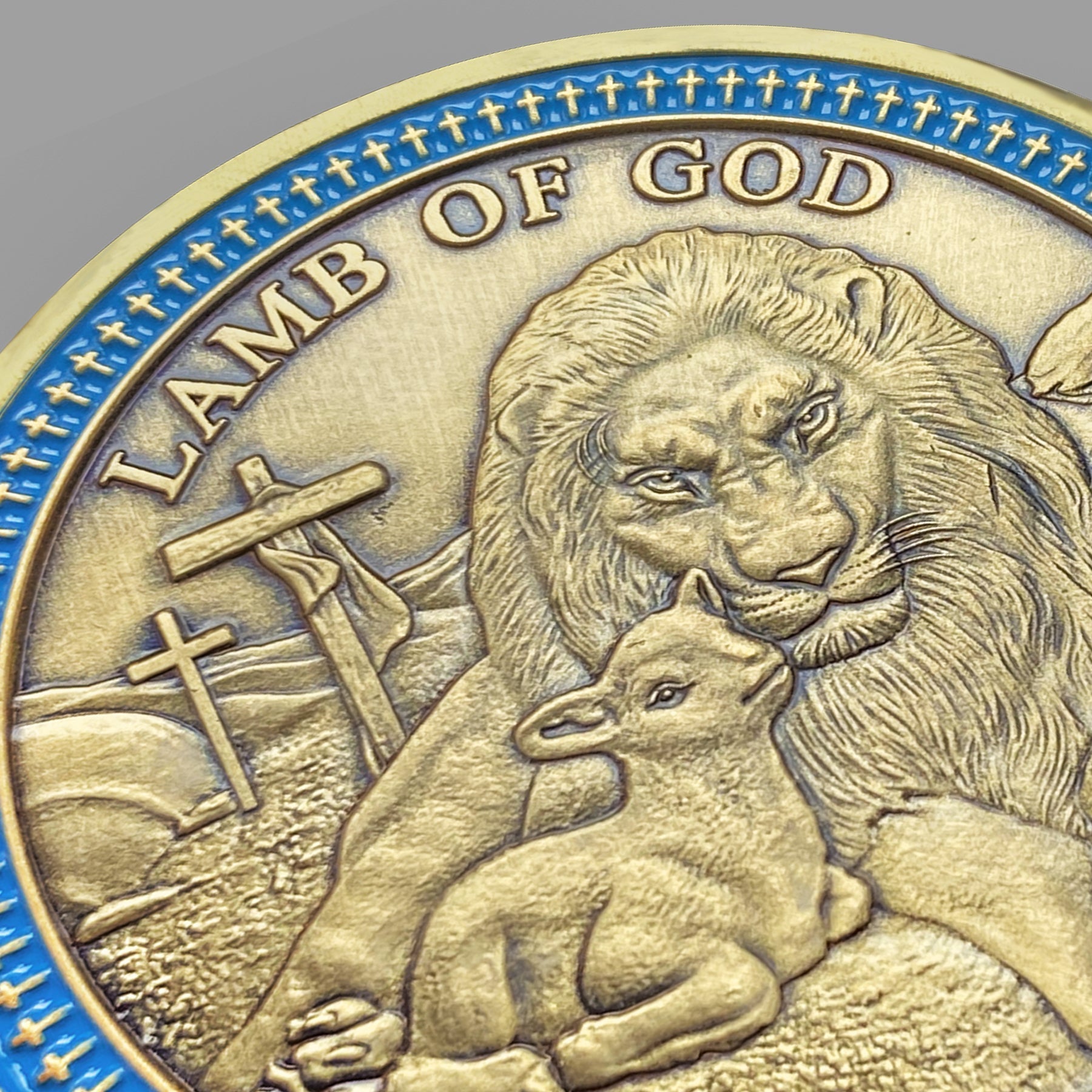 Lamb Of God Lion And Lamb Challenge Coin Religious Gift Coin mysite