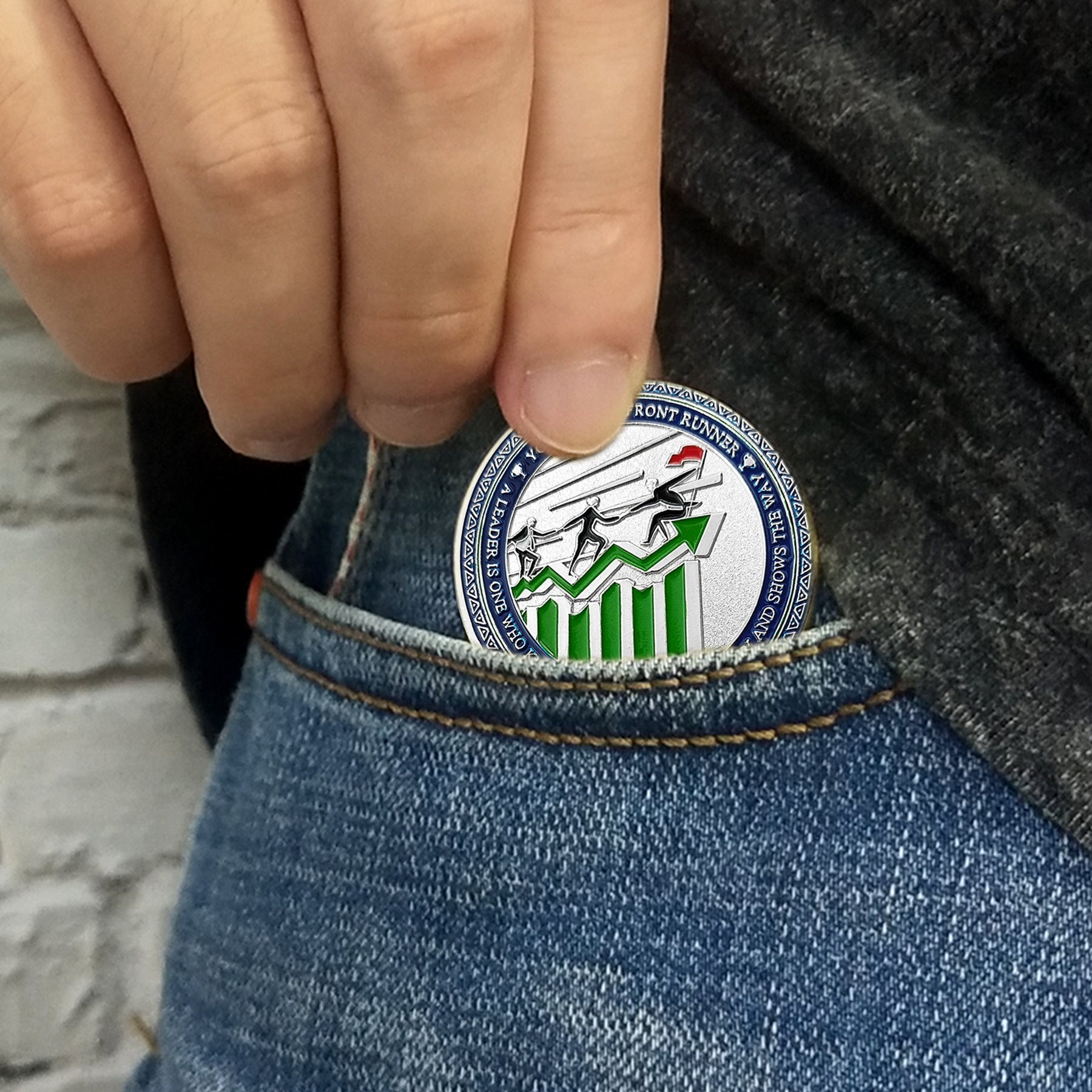 Encouragement Challenge Coin-Employee Appreciation Gifts Inspirational Thank You Coin for Students and Cowokers-Green Arrow mysite