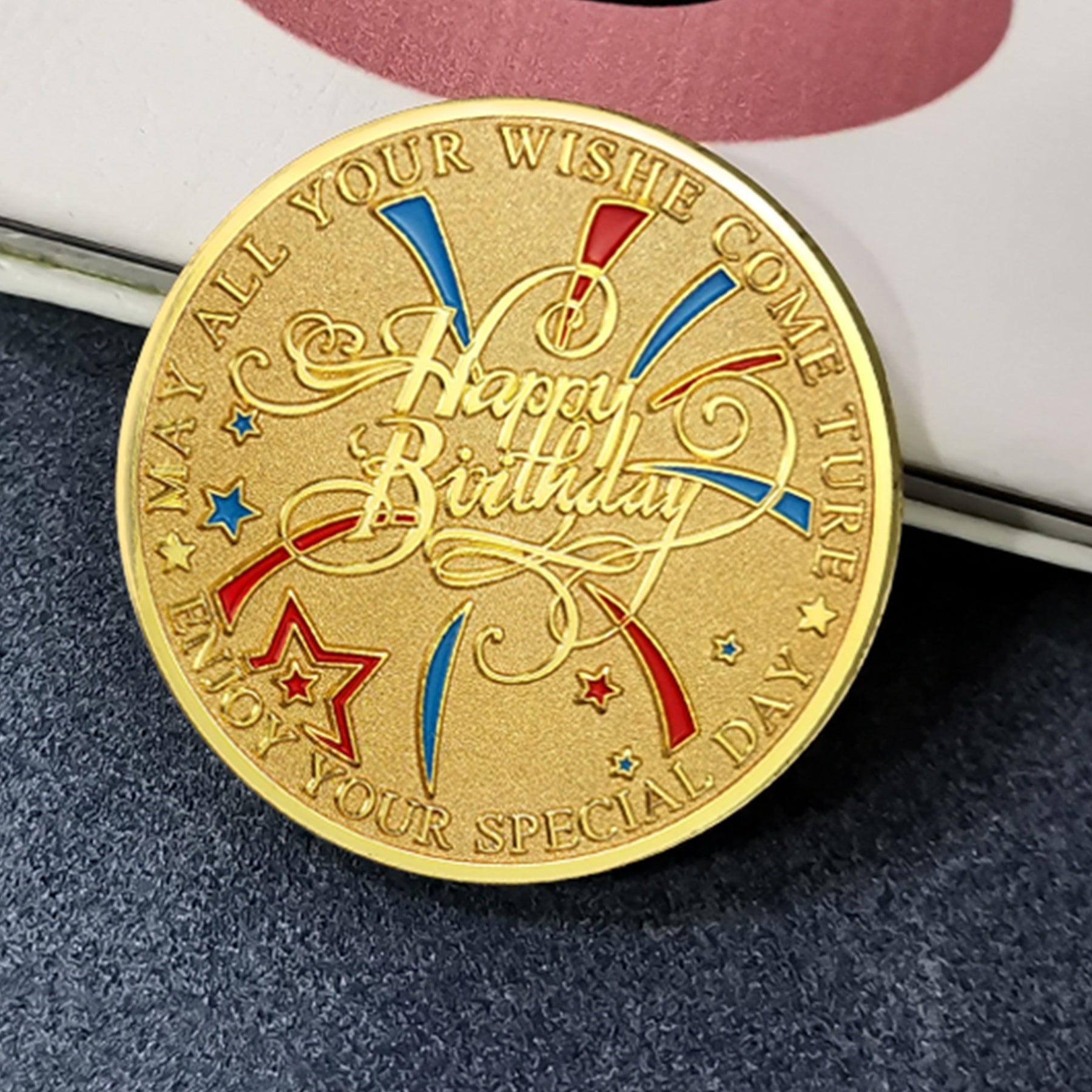 Happy Birthday Coin, Christian Birthday Gifts for Friends for Siblings, Grandson or Granddaughter, Boys & Girls, The girl scatters the flowers mysite