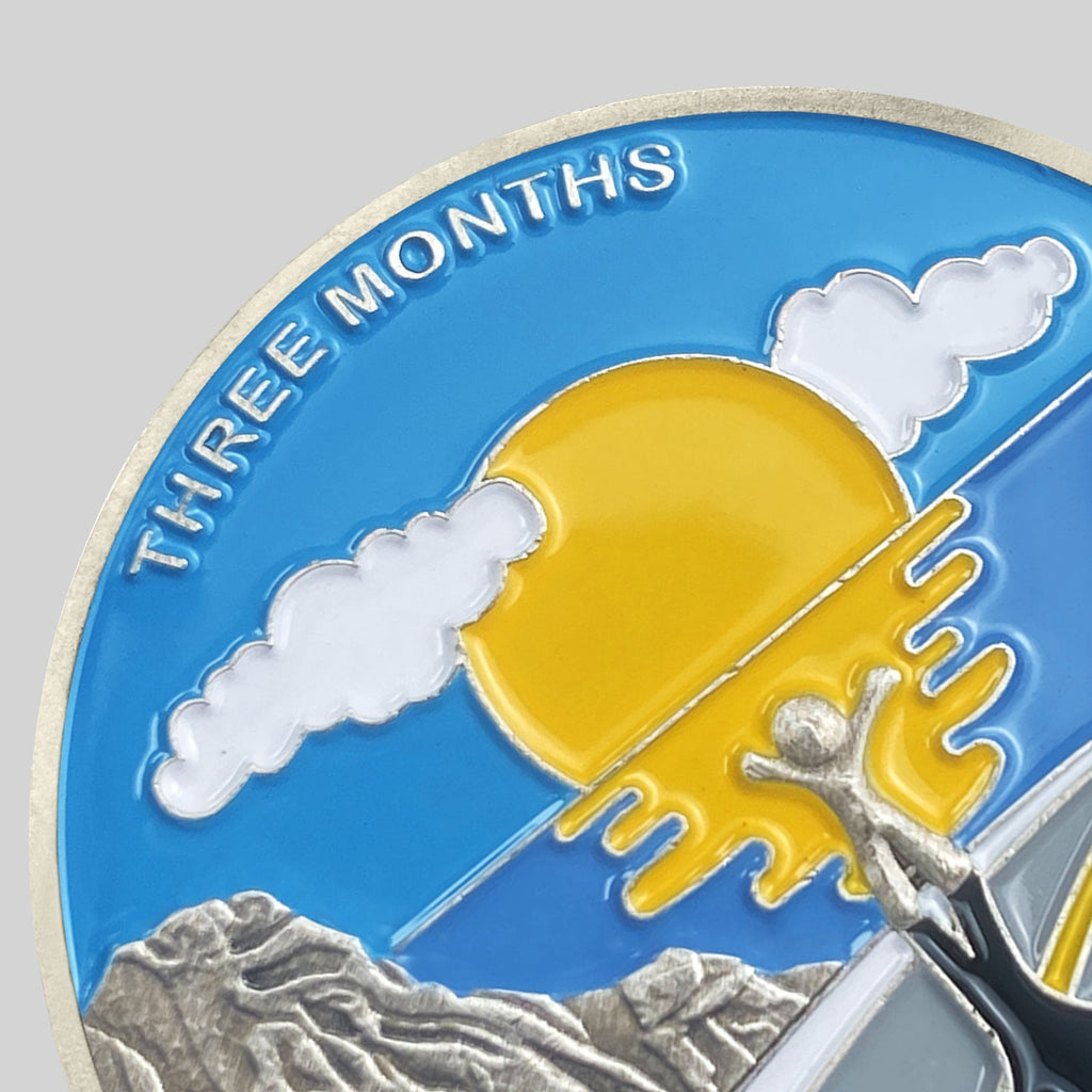 1 Month 1 Year Mountains and Highways Commemorative Gift Sobriety Coin mysite