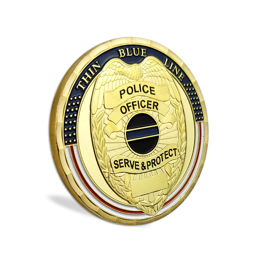 5 Pcs Thin Blue Line Police Challenge Coin Gift Set mysite