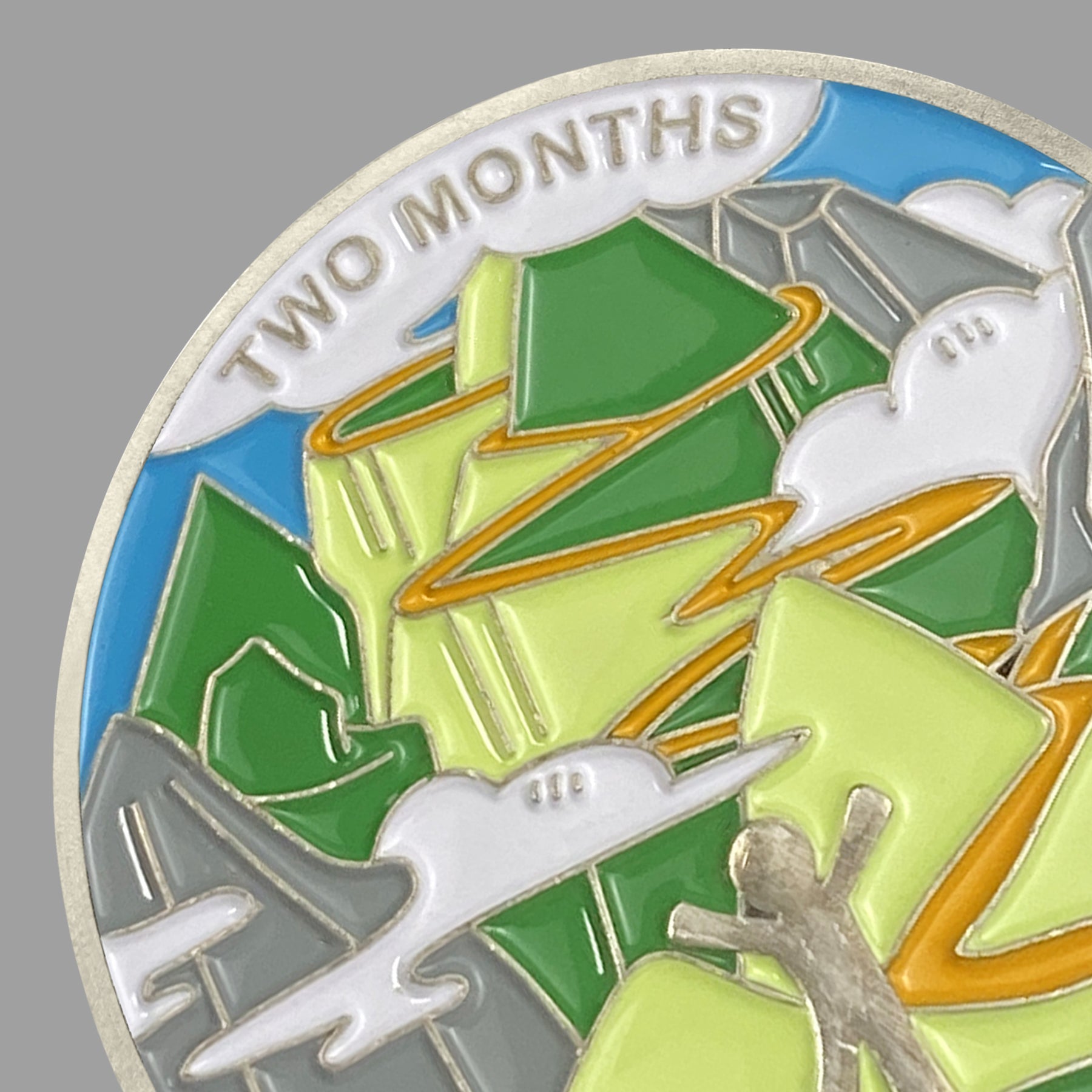 1 Month 1 Year Mountains and Highways Commemorative Gift Sobriety Coin mysite