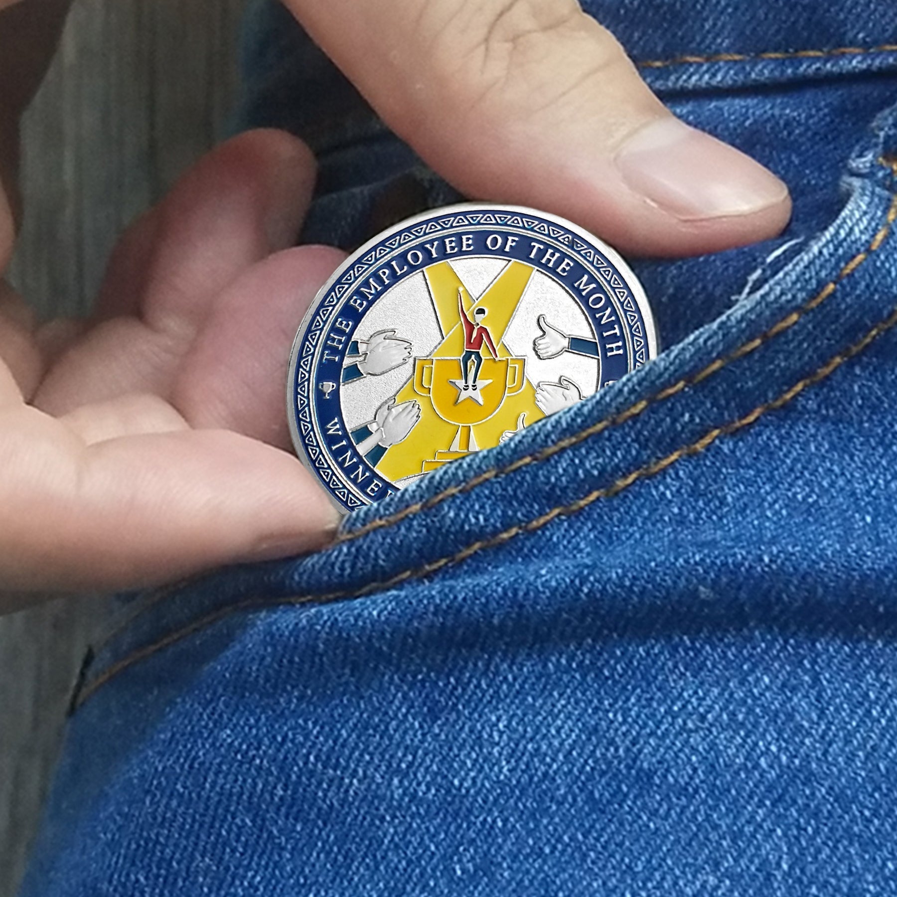 Encouragement Challenge Coin-employee Appreciation Gifts Inspirational Thank You Coin for Students and Cowokers-give You a Thumbs Up mysite