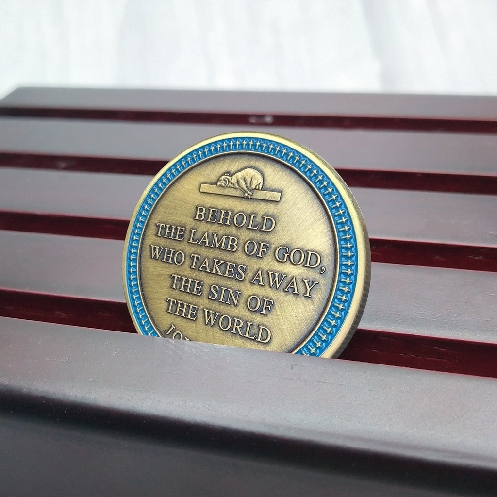 Lamb Of God Lion And Lamb Challenge Coin Religious Gift Coin mysite