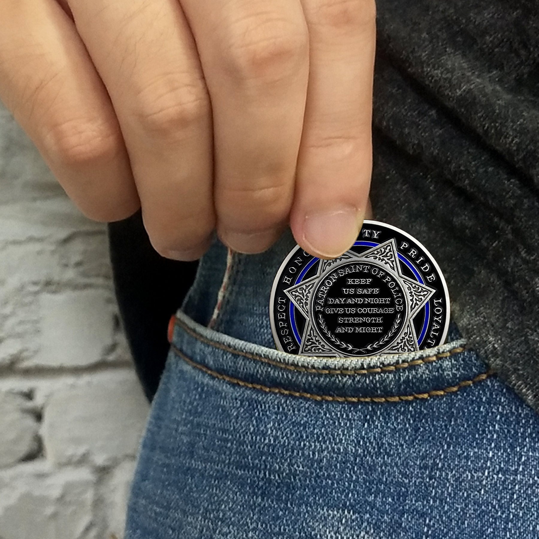 Winged Angel Police Badge Challenge Coin mysite