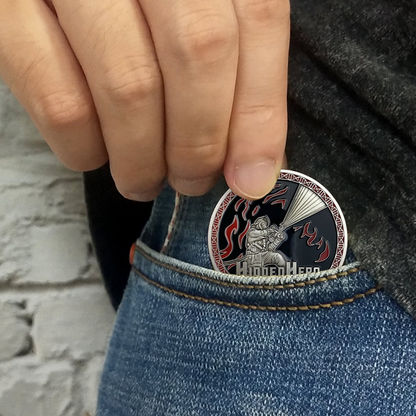 Hidden Hero Firefighter Challenge Coin mysite