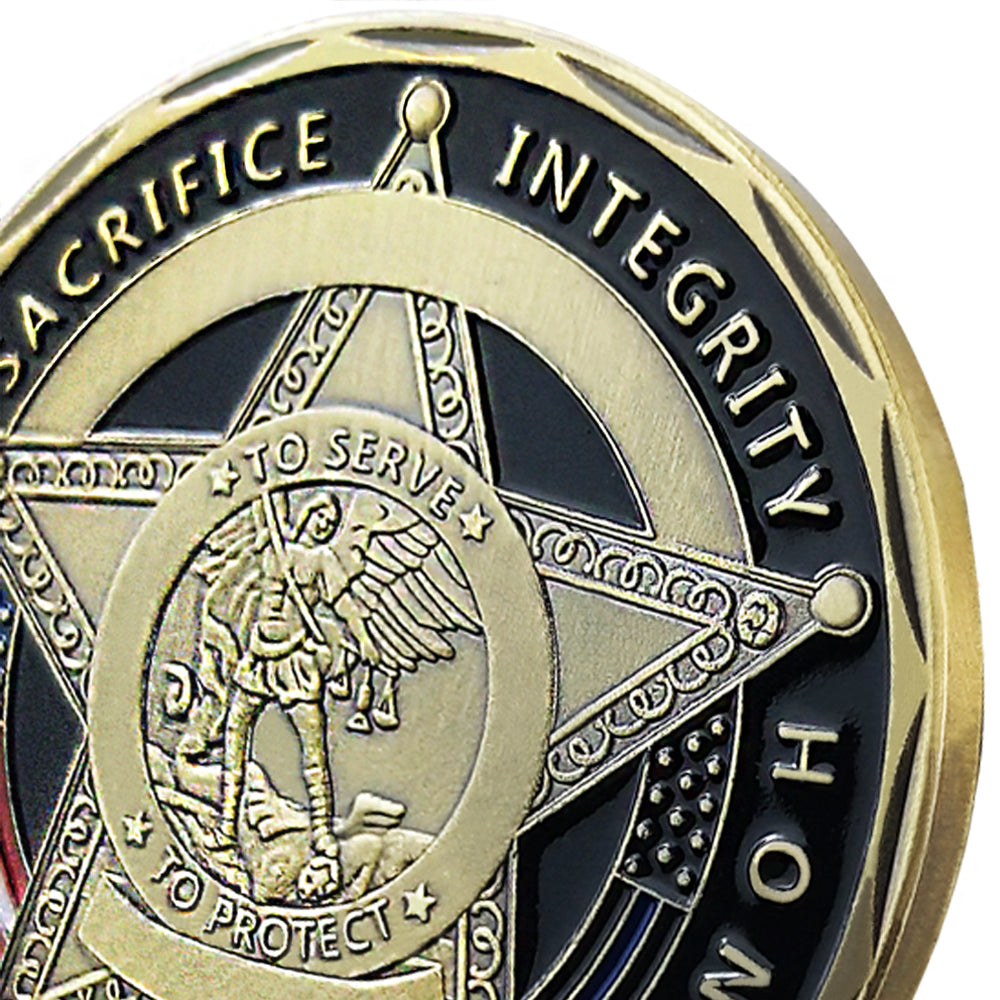 Law Enforcement Challenge Coin Sheriff Five Pointed Star Featured Police Officers Gift mysite