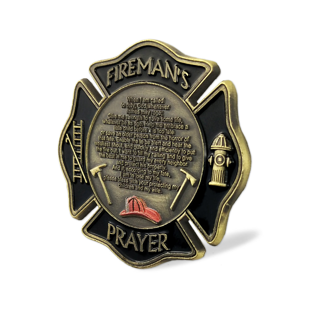 US Fireman’s Prayer Firefighter Challenge Coin mysite