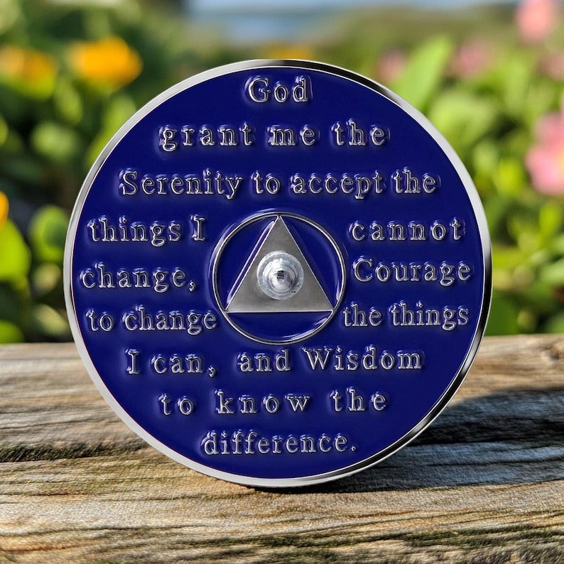 Personalized Rotating Triangle 12 Steps Sobriety Milestone Coin mysite