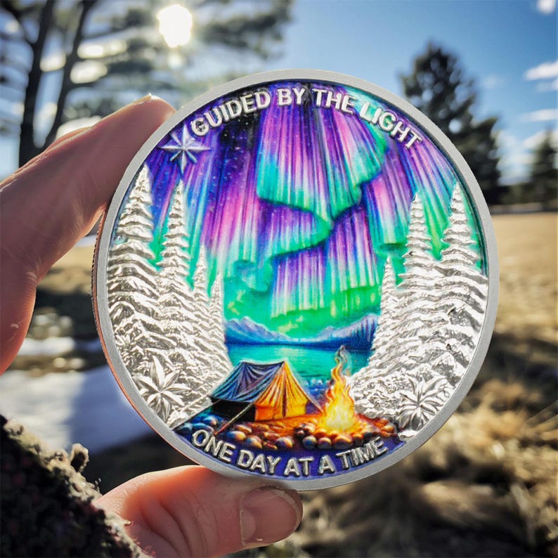 Personalized One Day at a Time Sobriety Coin AA Chips Recovery Gifts Sober Affirmation Token mysite