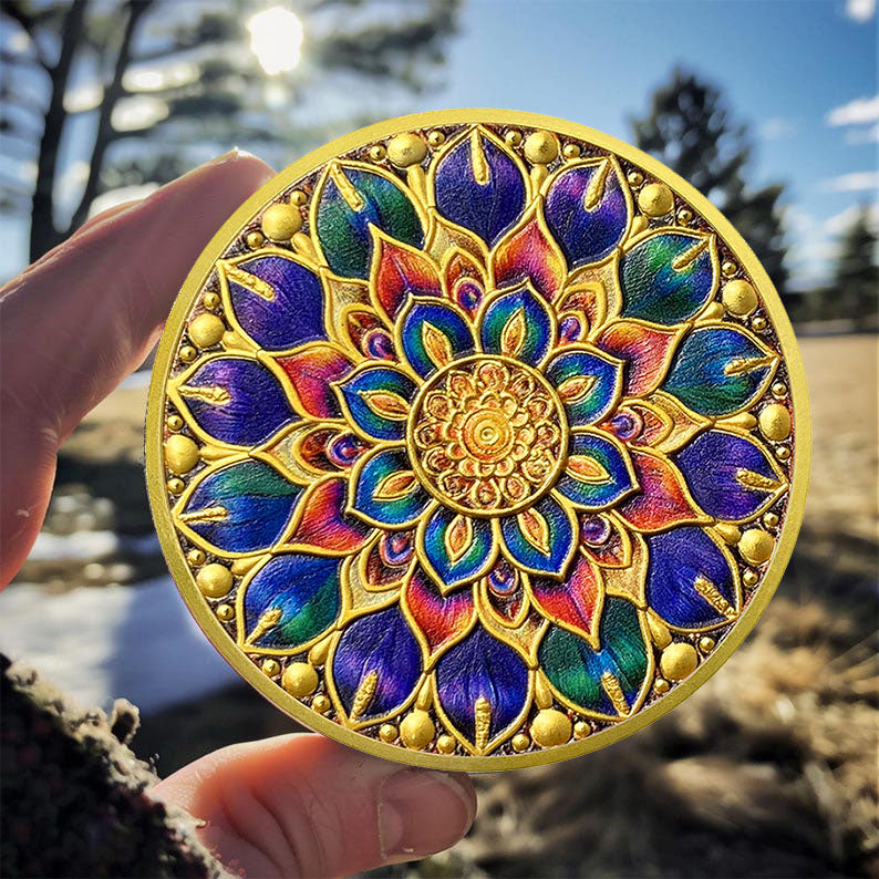 Mandala Flower Recovery Sobriety Coin mysite