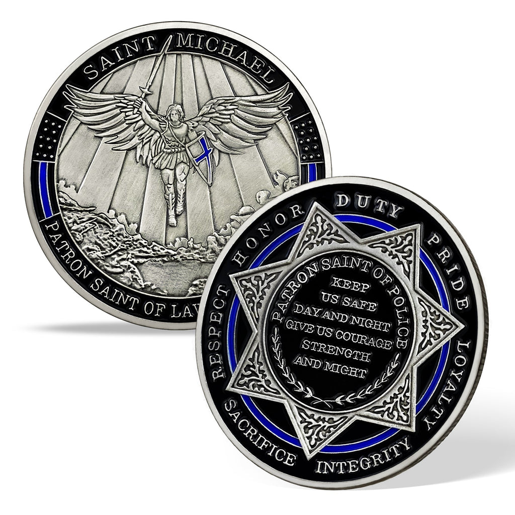 Winged Angel Police Badge Challenge Coin mysite