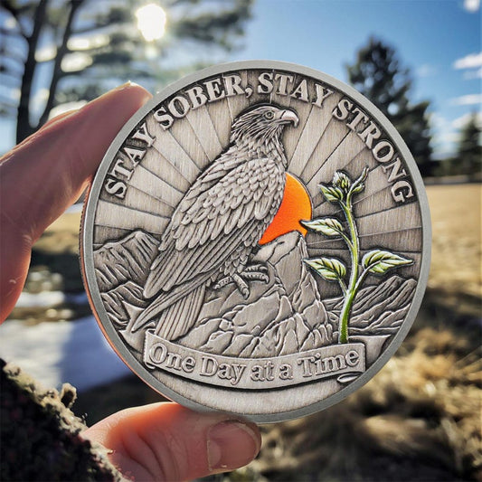 Hope Eagle Celebrating Recovery and Personal Growth Sobriety Coin mysite