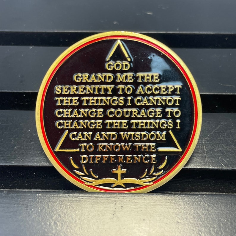 Universe Sun Moon Earth One Day at A Time Sobriety Coin mysite