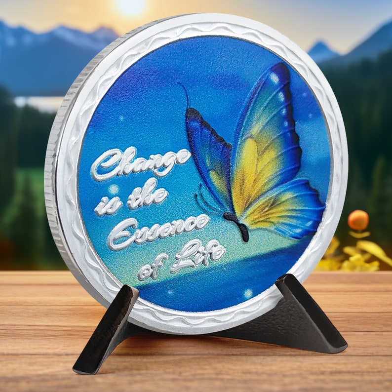 Change is The Essence of Life Butterfly Sobriety Coin mysite