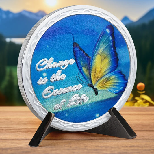 Change is The Essence of Life Butterfly Sobriety Coin mysite