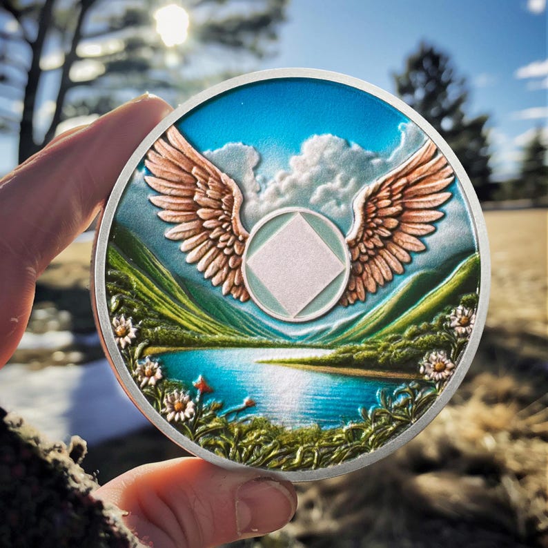 Personalized Wings of Freedom Sobriety Coin mysite