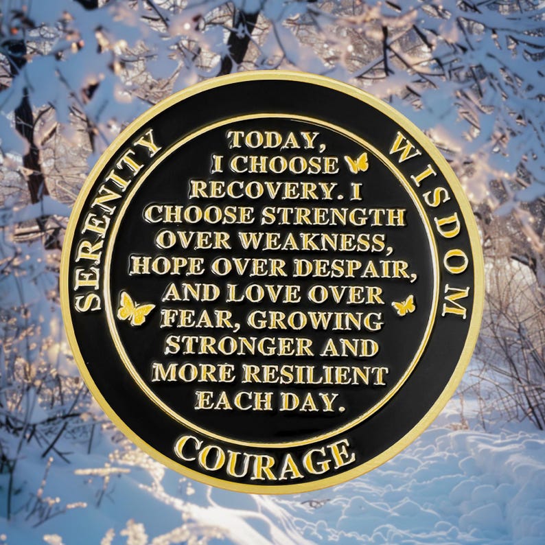 Personalized Butterfly in The Fire Sobriety Coin mysite