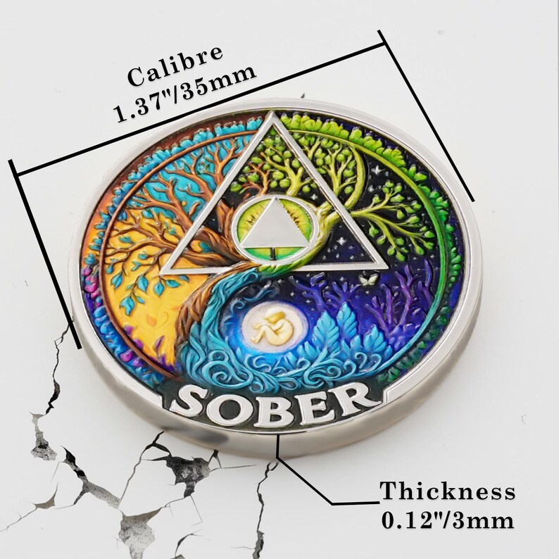 Personalized Day-night Cycle Customizable Strength and Growth Sobriety Coin mysite