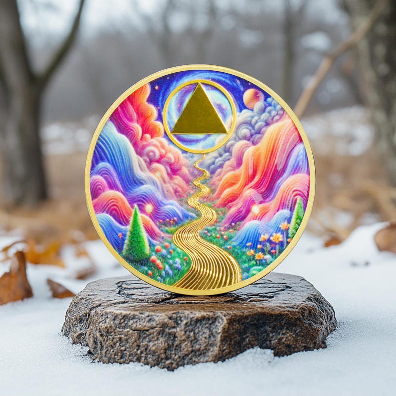 Personalized Silver Plated Sobriety Coin mysite