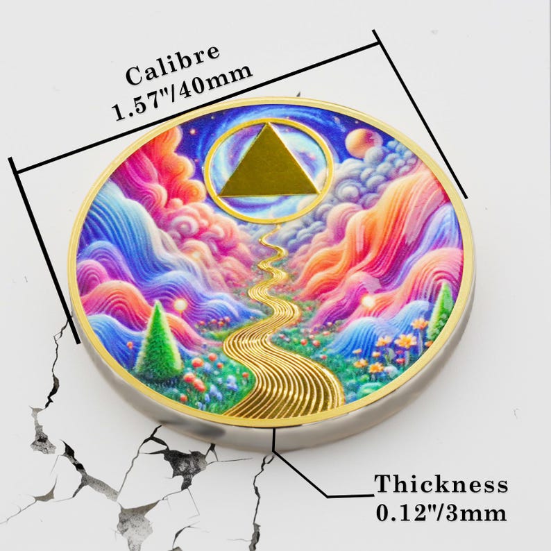 Personalized Silver Plated Sobriety Coin mysite