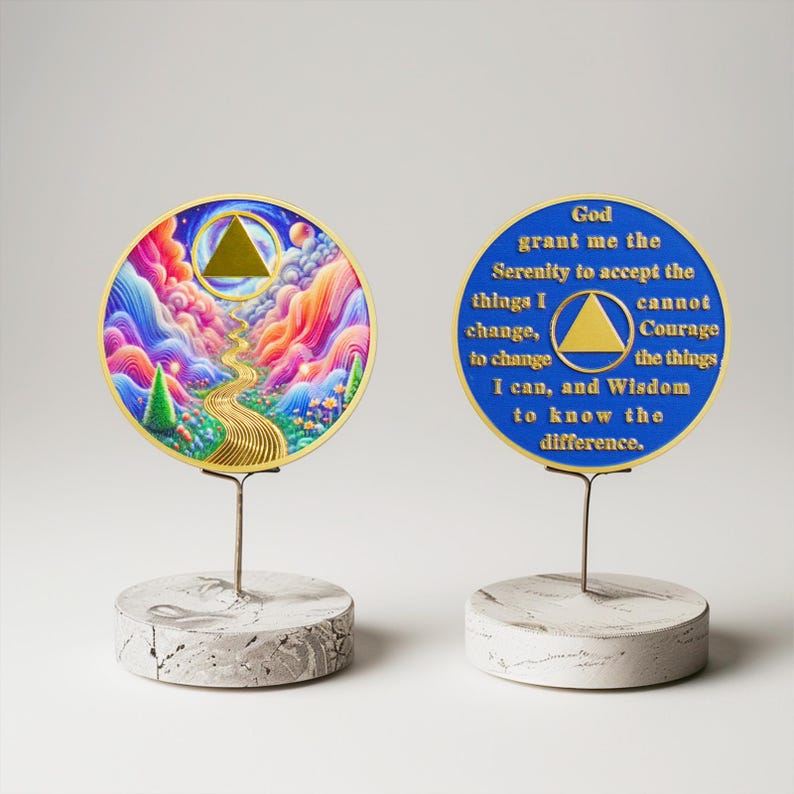 Personalized Silver Plated Sobriety Coin mysite