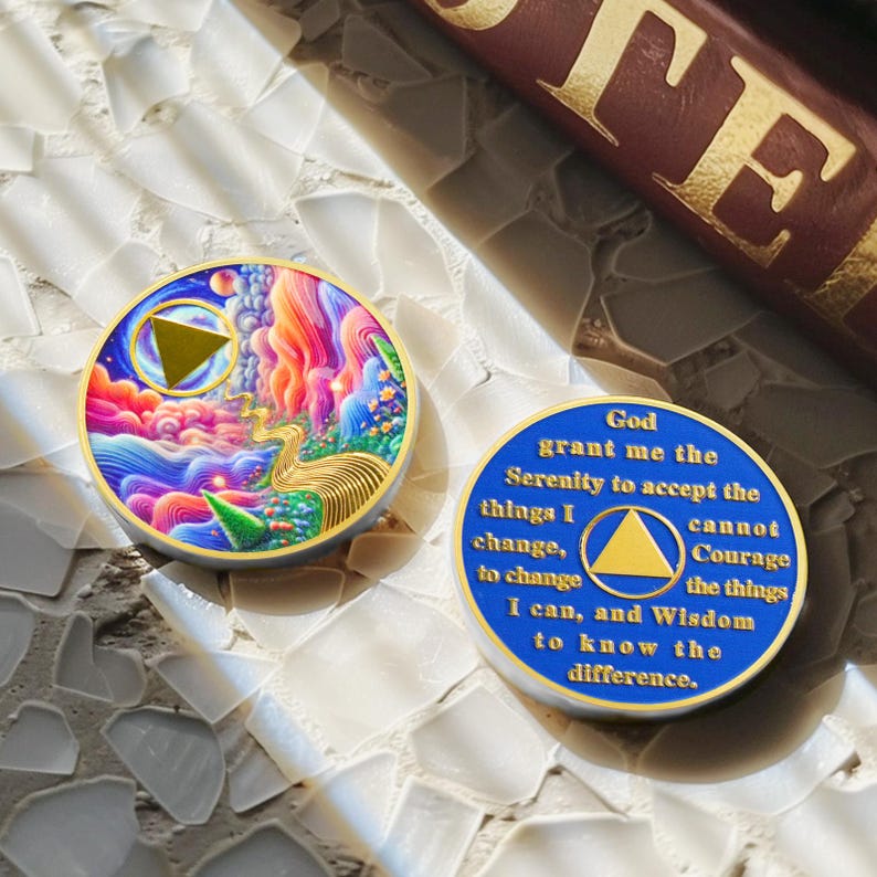 Personalized Silver Plated Sobriety Coin mysite