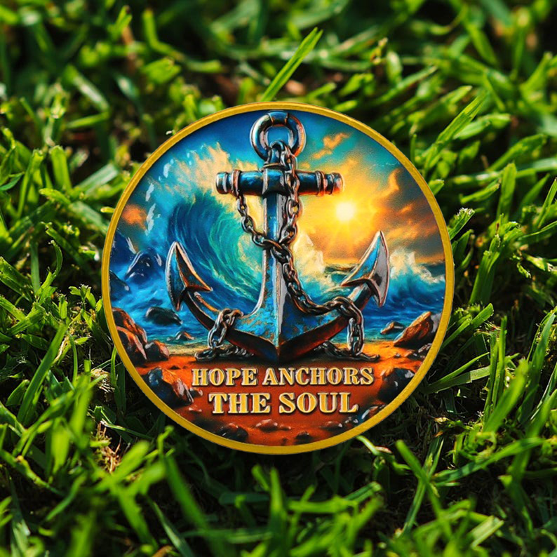 Hope Anchor Hebrews 6:19 Jesus Religious Christian Challenge Coin mysite
