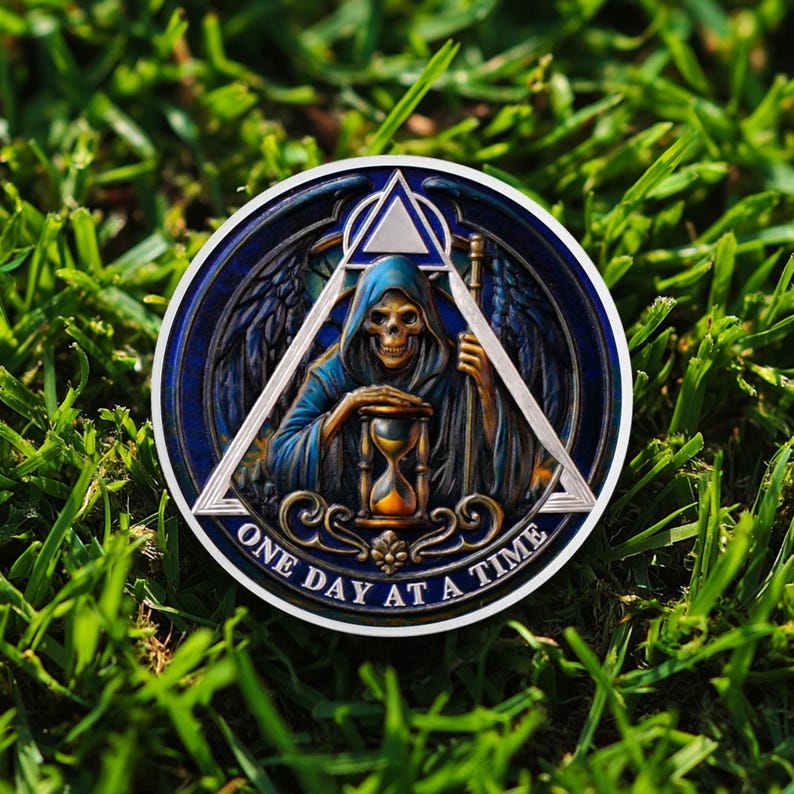 Personalized The Skull Recovery Milestone Sobriety Coin mysite