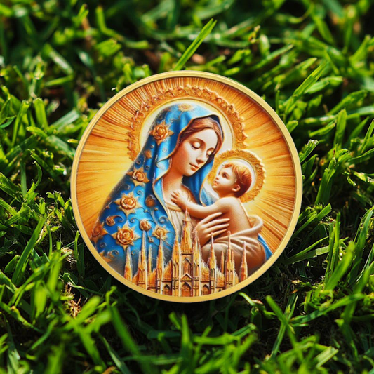 Virgin Mary and Holy Child Jesus Christian Coin mysite