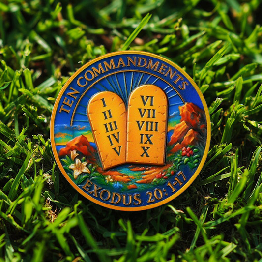 Exodus 20:1-17 Scripture Commandments Christian Challenge Coin mysite