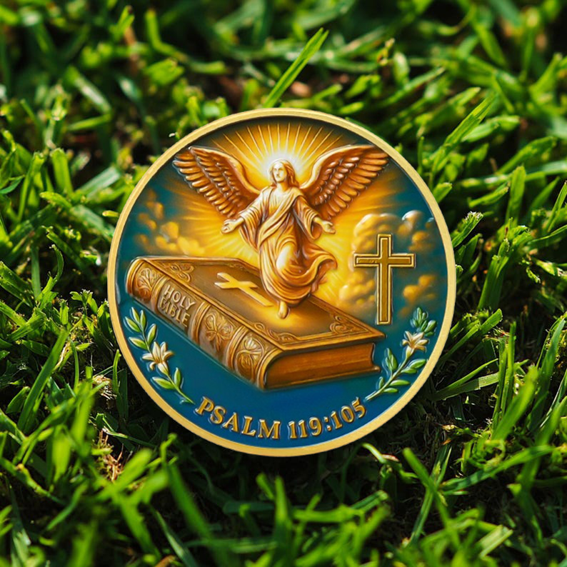 Flying Angels Religious Psalm 119:105 Challenge Coins mysite