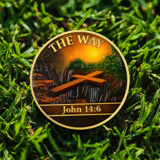 Christian Challenge Coin The Way Coin with John 14:6 Bible Verse mysite