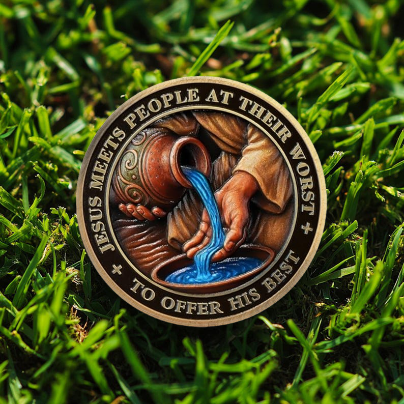 Water Jar Inspirational Bible Verse Religious Coin mysite