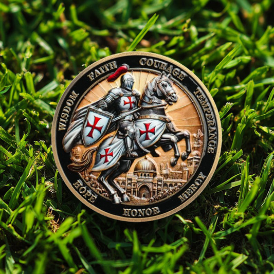 Philippians 4:13 Scripture Knights Templar Christian Challenge Coin mysite